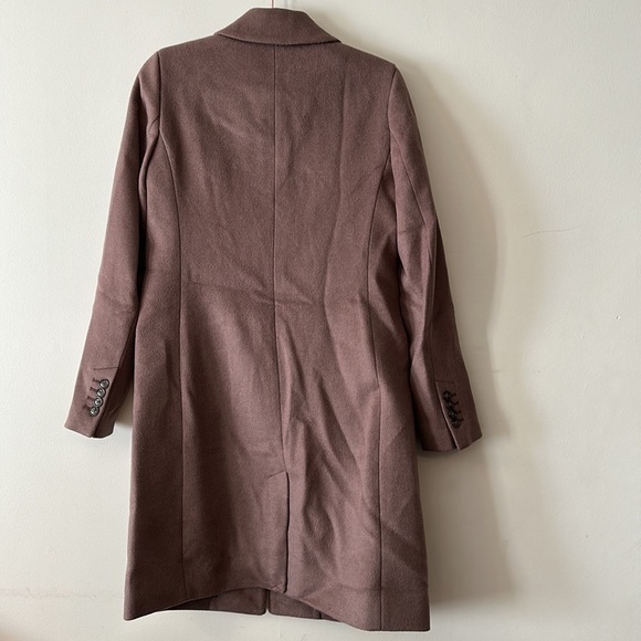 New RW&Co Classic Wool Fitted Preppy Coat in Deep Taupe - Picture 11 of 15
